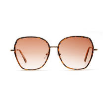 Женские Ретро Классические квадратные негабаритные поляризованные солнцезащитные очки, мужские брендовые дизайнерские солнцезащитные очки с полигоном, винтажные очки с металлической оправой 2024 - купить недорого