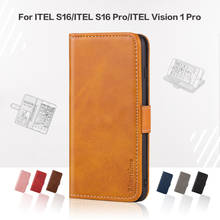 Capa flip de couro para itel s16, luxuosa, com ímã, capa carteira, para itel s16 pro, itel vision 1 pro 2024 - compre barato