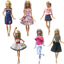 NK-Conjunto de ropa para muñeca Barbie, vestido a la moda, accesorios para muñecas, juguetes para bebés, regalo para niñas, lote de 6 unidades 2024 - compra barato