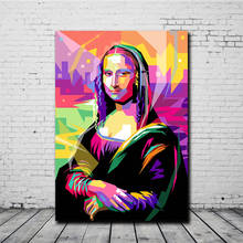 Impresiones modernas en lienzo, arte de pared, pintura al óleo abstracta, Mona Lisa, Retrato, carteles e impresiones, imágenes de pared para decoración de sala de estar 2024 - compra barato