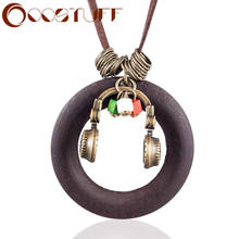 Long Goth Necklaces Vintage Wooden Jewelry for Women Handset necklaces & pendants women collares mujer choker kolye bijoux femme 2024 - buy cheap
