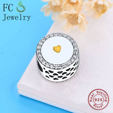 FC Jewelry Fit Original Pandora Charm pulsera auténtica 100% Plata de Ley 925 Fabricación de cuentas para mujer Berloque 2021 moda 2024 - compra barato