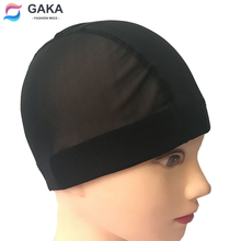 Gaka boné de peruca, 2 peças, cor preta, nadador, elástico, malha de cabelo de alta qualidade, para fazer toucas 2024 - compre barato