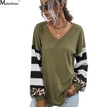 Striped T Shirt Women Splicing Long Sleeve Tops Women Loose Tee Shirts Autumn Winter T-shirt Fashion Tops Tee Female O-neck Tee 2024 - buy cheap