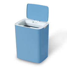 Cubo de basura con Sensor de tapa sin contacto, papelera de cocina de 14L, reciclaje y residuos para cocina/sala de estar/oficina-azul 2024 - compra barato
