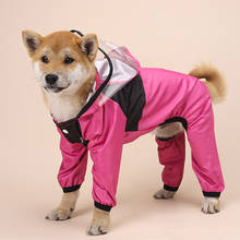 Chubasquero impermeable para perros pequeños, medianos y grandes, chaqueta de lluvia con capucha ajustable, ropa para mascotas, monos de seguridad de tamaños completos 2024 - compra barato