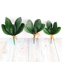 5 Pcs Real Touch PU Phalaenopsis Leaves Fake Plants Leaf Decor Home Artificial Greenery Flowers Arrangement Cymbidium Leaves 2024 - buy cheap