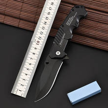 Lâmina de dobramento faca sobrevivência tático facas caça preto lâmina acampamento multi ferramentas dureza faca sobrevivência militar bolso 2024 - compre barato