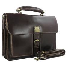 Maletín de cuero genuino de lujo para hombre, bolso portátil de cuero genuino para 15 y 6 grados, bolso grande de negocios para hombre, BOLSA DE TRABAJO de oficina 2024 - compra barato