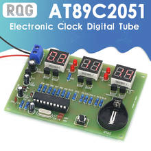 Kits de relógio eletrônico digital at89c2051, conjunto de peças e componentes de módulos eletrônicos com tela de led dc 9v-12v 2024 - compre barato