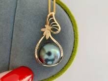 MADALENA SARARA 10-11mm Saltwater Pearl Pendant Necklace Natural Black Tahiti Pearl Necklace 18K Gold Luxury Women Jewelry 2024 - buy cheap