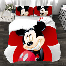 Disney Happy Mickey Bedding Set Cute Minnie Mouse Duvet Cover Pillowcases Twin Full Queen King Size Kids Bedlinen Home Textiles 2024 - buy cheap