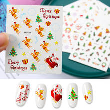 Merry Christmas Nail Art Decals Decoration Self Adhesive Nail Art Stickers Manicure Design White Snow Sticker for Nail Design 2024 - buy cheap
