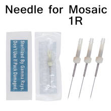 100pcs 1R Permanent Makeup Eyebrow Needles for original USA  mosaic tattoo machine with 100 1 prong Needle caps 2024 - buy cheap