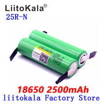 LiitoKala 18650 2500mAh Rechargeable battery 3.6V INR18650 25R M 20A discharge + DIY Nickel 2024 - buy cheap