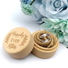 Caixa de madeira com nomes personalizados, lembrança de anel de casamento em madeira rústica, porta-anel personalizado, decoração para casamento 2024 - compre barato