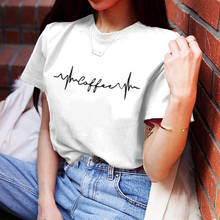 2021 New Electrocardiogram Printed Women T-Shirts Casual Tee Tops Summer Short Sleeve Female T Shirt Women Clothing 2024 - buy cheap