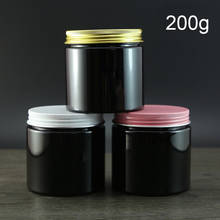 Frasco de plástico vacío de 200g, contenedor de cosméticos negro, loción corporal, embalaje rellenable, crema de maquillaje, especias, caramelo, botella de café 2024 - compra barato