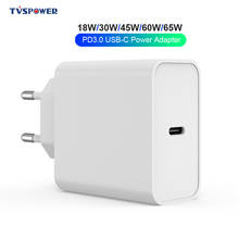 Type-C Wall Charger USB C 65W 20V 3.25A Power Adapter PD/QC3.0 For MacBook Pro/Air iPad Pro 2018 iPhone For Samsung Huawei Nexus 2024 - buy cheap