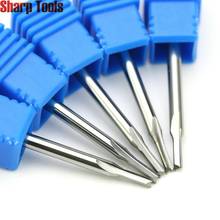 10 pcs 3.175mm 2 flutes straight micro end mill, tungsten carbide cutter, mill tools, cnc router tools for foam,EVA,MDF,wood,PVC 2024 - buy cheap