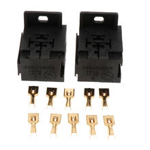 5 Pin Relay Connector Socket with 10 x 6.3mm Terminals, Car Truck Vehicle Relay Case Holder, pack of 2 2024 - buy cheap