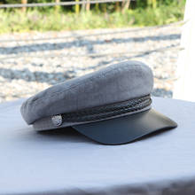 Novo chapéu octagonal de outono feminino boné beisebol liso militar boné feminino casual boinas 2024 - compre barato
