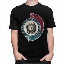 CCCP Yuri Gagarin 1961 T Shirt Homme 100% Cotton USSR Cosmonaut T-shirt Soviet Union Astronaut Tee Short Sleeved Summer Tshirt 2024 - buy cheap