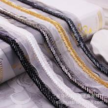 10Yards Gold Pearl Beaded Lace Trim Mesh Lace Ribbon Fabric Clothes Decoration Wedding Dress Collar Sleeve African Lace Applique 2024 - buy cheap