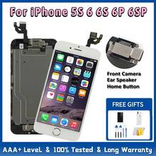 Full Set Complete LCD for iPhone 5S 6 6Plus 6S 6S Plus LCD with Home Button Front Camera Complete Assembly Display Touch Screen 2024 - buy cheap