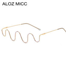 ALOZ MICC New Rhinestone Glasses Frame Women Fashion Diamond Ladies Eyeglasses No Lens Glasses Female Crystal Eyewear C34 2024 - buy cheap