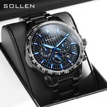 SOLLEN Luxury Men Watch Fully Automatic Mechanical Watch Men Luminous Fashion Steel Belt Waterproof Multi-function Sports Watch 2024 - buy cheap