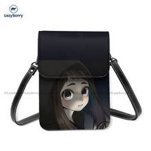 Bolsa de ombro de couro vintage de boku no hero academia, bolsa escolar de celular para mulheres 2024 - compre barato