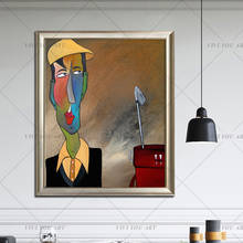 Pintura a óleo para decoração de parede, retrato moderno para homem e mulher, pintura a óleo sobre tela, arte pop 2024 - compre barato