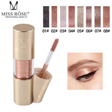 MISS ROSE-sombra de ojos de Metal, 8 colores, brillo cálido, resistente al agua, maquillaje líquido mate, TSLM2 2024 - compra barato
