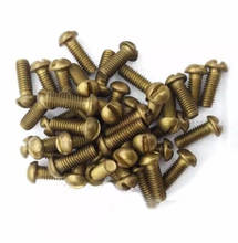 6pcs M5 brass screws brassiness Slotted round head screw one word groove pan headed machine bolts bolt GB67 8mm-60mm length 2024 - buy cheap