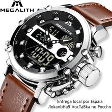 MEGALITH Fashion Men's LED Quartz Watch Men Military Waterproof Watch Sport Multifunction Wrist Watch Men Clock Horloges Mannen 2024 - buy cheap