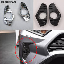 Car Styling Chrome Exterior Front Rear Fog Light Lamp Frame Sticker Cover Trim 2pcs/set For Toyota RAV4 RAV 4 2019 2020 2024 - buy cheap