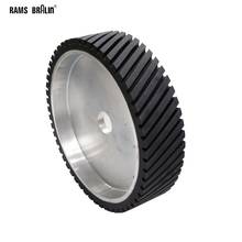 400*100mm Belt Grinder Contact Wheel Grooved Rubber Polishing Wheel Dynamically Balanced 2024 - buy cheap