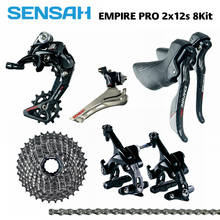 SENSAH EMPIRE PRO 8 Kits Carbon fiber 2x12 Speed 24s Road Groupset R/L Shifter + R/F Derailleurs + ZRACE Cassette/Chains/Brake 2024 - buy cheap