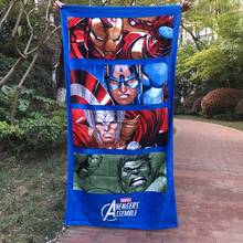 3D Print Disney iron Man Hulk Bath Towel 100% Cotton series Cartoon Car Absorbent Beach Towel Swimming Children Boys  Gifts 2024 - buy cheap