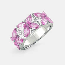 Anéis de joias cheios de zircônia, anéis de promessa de casamento com enchimento de zircônia rosa anel de dedo para mulheres presente de aniversário 2024 - compre barato