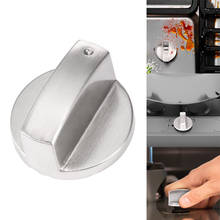 Botão universal de fogão a gás 6mm, botões de controle de fogão a gás prateado, adaptadores, forno, interruptor rotativo, superfície de cozinha 2024 - compre barato