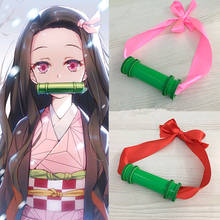 Anime Kamado Nezuko Cos Demon Slayer: Kimetsu no Yaiba Cosplay Prop tubo de bambú accesorios para Cosplay 2024 - compra barato