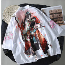 Quimono japonês feminino, cardigan para cosplay, blusa para mulheres, guerreiro japonês yukata, verão, praia 2024 - compre barato