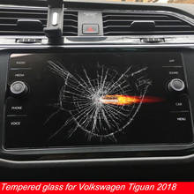 Закаленное стекло 8 дюймов для Volkswagen Golf Sportsvan 2018 2019 автомобильный стиль gps Навигация экран стекло защитная пленка 2024 - купить недорого