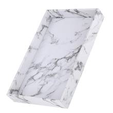 Marble Texture Serving Tray PU Leather for Coffee Tea Drinks Perfume Kitchen Teaware 2024 - buy cheap