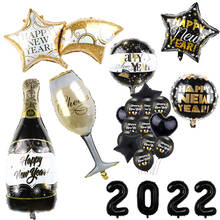 Воздушные шары из фольги с новым годом 2020 18 дюймов черные бутылки гелиевые глобусы вечерние принадлежности Noel рождественские украшения баллон 2024 - купить недорого
