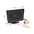 SMALUCK 4.3" LCD Display Car Monitor Waterproof European Car License Plate Frame Rear View Backup Camera Free Video Cable - compare prices