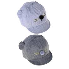 Gorra de béisbol con diseño de gato de dibujos animados para niño y niña, sombrero para el sol, visera de algodón de verano, hip hop 2024 - compra barato