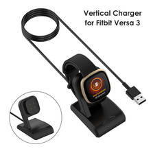 Carregador usb portátil para fitbit versa 3/fitbit sense adaptador de alimentação estação doca cabo carregamento relógio inteligente acessório 2024 - compre barato